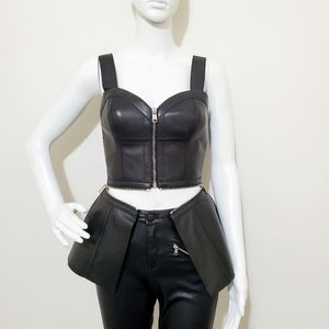 Alexander McQueen Convertible Leather Cors…